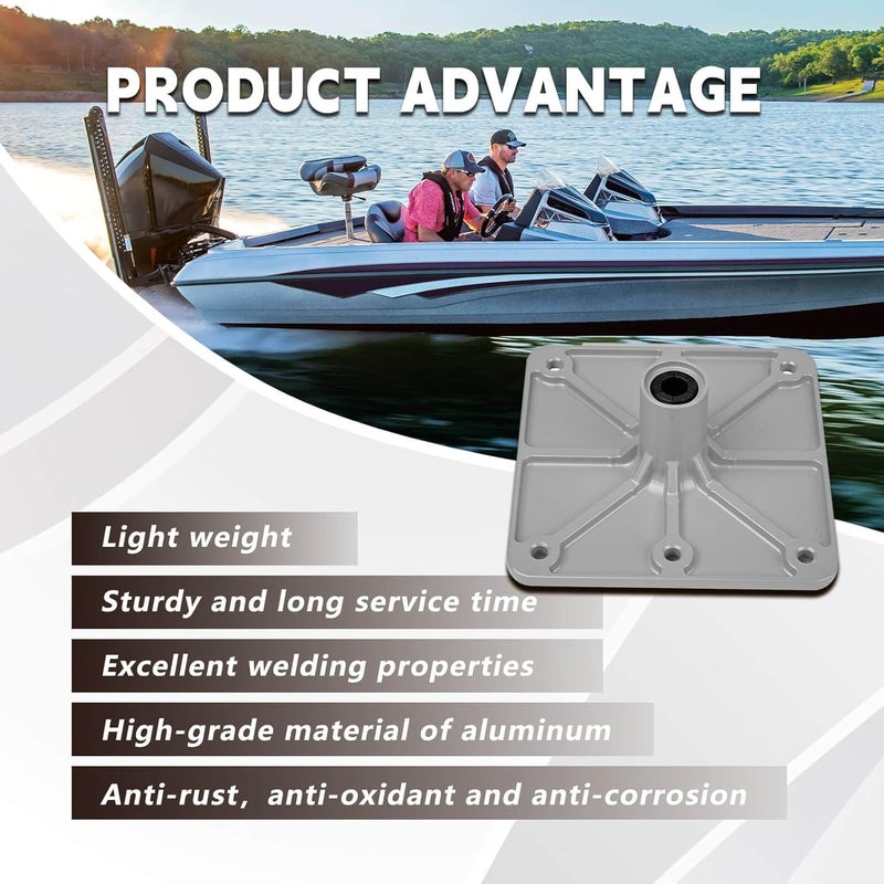 RAMATA 97749-7 Boat Seat Pedestal and Base with Swivel 3 kit suitable for Heavy Duty Boat Seats Mount of Fishing, Jon, Pontoon Boat and Most Other Boats, for Boat Seat Swivel Base Plate - Image 4